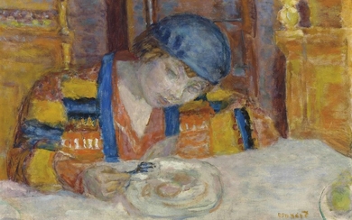Pierre Bonnard (1867-1947), Jeune femme à table