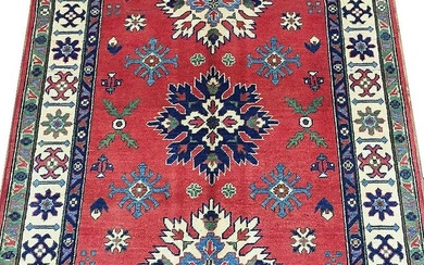 4 x 6 Kazak Rug Afghan Wool Handmade