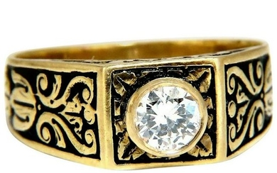 .40 Carat Vintage Natural Diamond Ring 18 Karat Raised