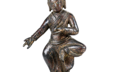 Chinese Gilt Bronze Figure with Conch Shell