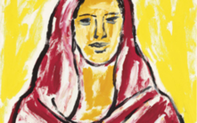 FRANCIS NEWTON SOUZA (1924-2002), Untitled (Lady in Red Shawl)
