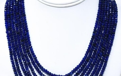 425 Carat Blue Sapphire Multi Strand Necklace