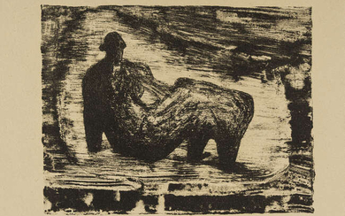 Henry Moore (1898-1986) Black Reclining Figure IV (Cramer 381)