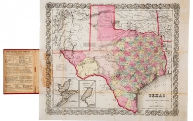 47014: [Map]. 1857 J. H. Colton Pocket Map of Texas. Ne