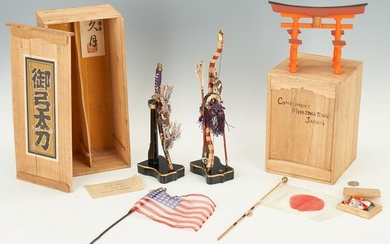 6 Pre WWII Japanese Presentation Items, incl. Miniature