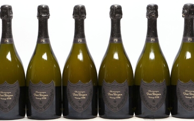 6 bts. Champagne Dom Pérignon “Cuvée P2”, Moët & Chandon 1998 A (hf/in).