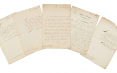 ÉTIENNE DE LACÉPÈDE (1756-1825) Réunion de 5 lettres autographes signées