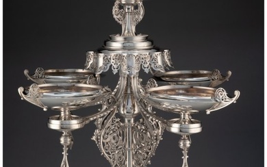 74114: A John C. Moore & Son Silver Epergne Centerpiece