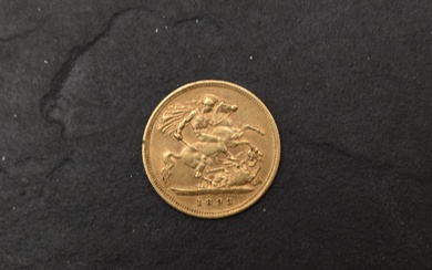 A 1893 Queen Victoria Gold Half Sovereign, Old Head, Royal Mint