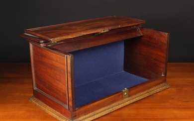 A 19th Century Mahogany Box having a hinged lid to the top incorporating the lift up panel front, op