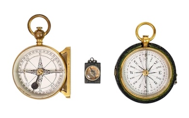 A 19th century gilt brass compass by Troughton & Simms Londo...
