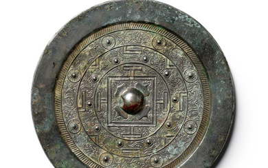 A BRONZE 'TLV' MIRROR Han dynasty