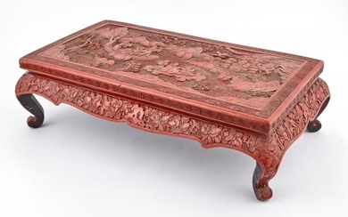 A Chinese Cinnabar Lacquer Table Stand