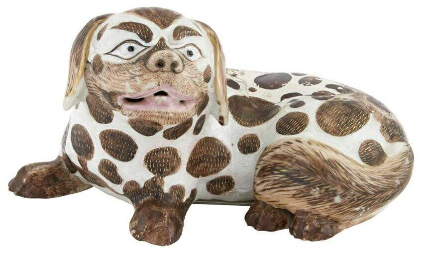 A Chinese Export Porcelain Model of a Pekingese 18th