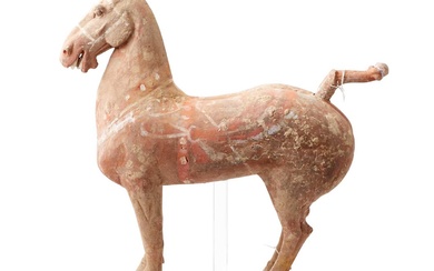 A Chinese Pottery Figure of a Horse Han Dynasty
