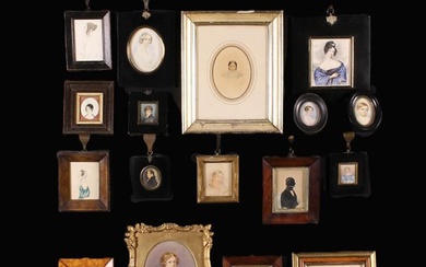 A Collection of 19th Century & Later Miniature Portraits (17).
