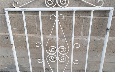 A GALVANISED IRON ENTRANCE GATE