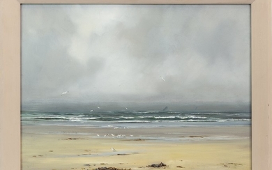 A GREY MORNING, AN OIL BY HENRY HADFIELD