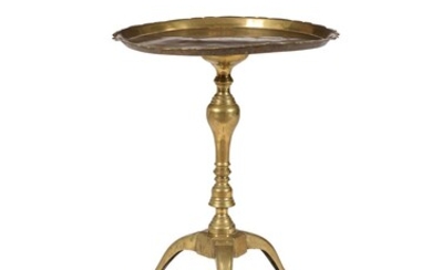 A George II brass tripod table