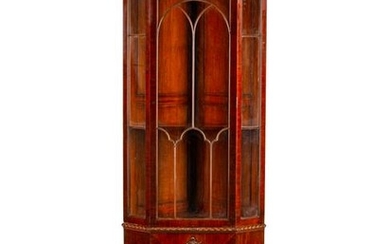 A George III Style Mahogany Corner Cabinet Height 96 x