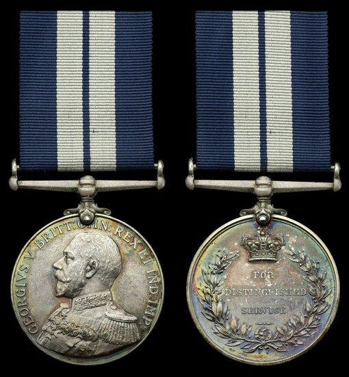 A Great War D.S.M. awarded to Deck Hand J. W. Grimmer, Royal Naval Reserve Distinguished Servi...