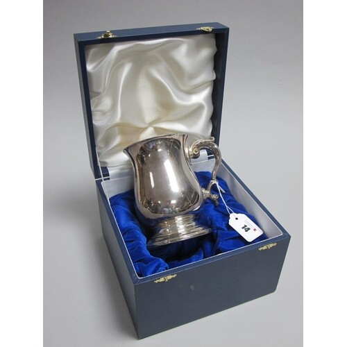 A Hallmarked Silver Mug, CS, Sheffield 1997, of plain balust...