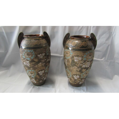 A LARGE PAIR OF LAMBERT DOULTON POTTERY IN GOOD CONDITION