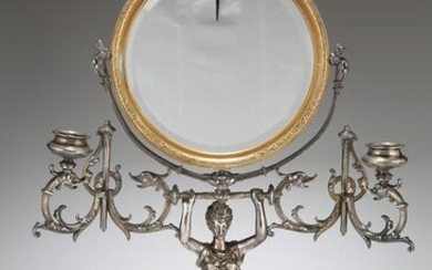 A LATE 19TH CENTURY FRENCH SILVER-PLATED DRESSING