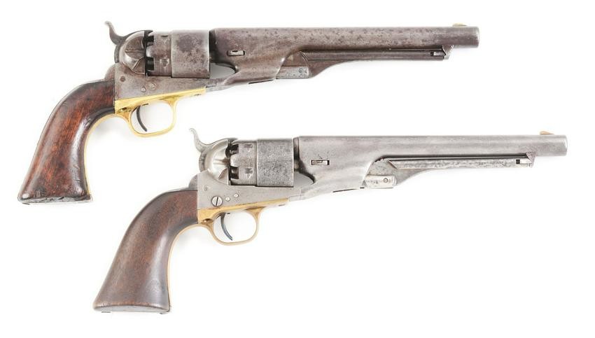 (A) LOT OF TWO: TWO COLT 1860 ARMY PERCUSSION