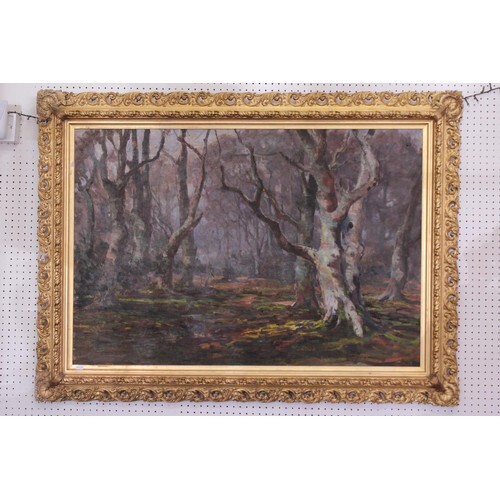A Late 19th Century Oil on Canvas of a Wooded New Forest Sce...