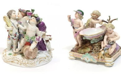 A Meissen Porcelain Figure Group, late 19th/early 20th century, representing...