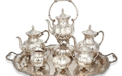 A Mexican sterling silver coffee and tea service
