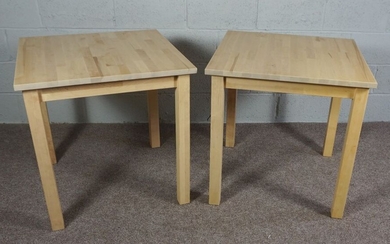 A Pair of Modern Pine Tables