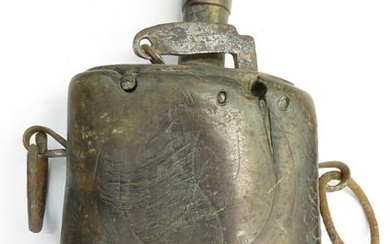 A RARE NORTH AFRICAN POWDER FLASK