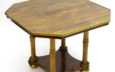 A Regency rosewood centre table, having an octagonal