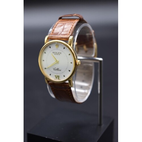 A Rolex Cellini 18ct gold manual wind wristwatch, Ref 5115/8...