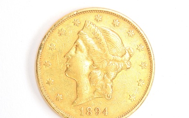 A United States of America gold twenty dollars, 1894