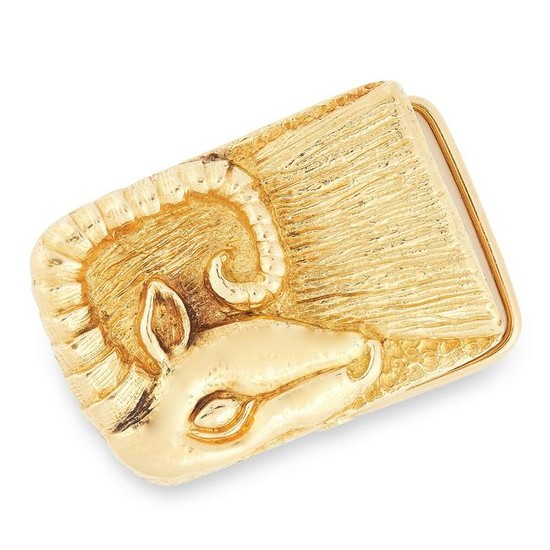 A VINTAGE BELT BUCKLE, DAVID WEBB in 18ct yellow gold