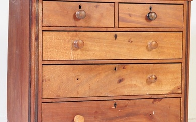 A Victorian 19th century mahogany chest of drawers. The ches...