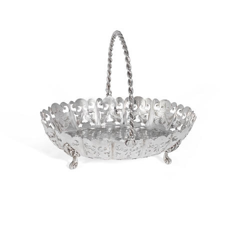 A Victorian silver basket