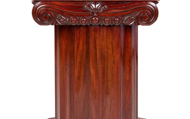 A WILLIAM IV MAHOGANY STAND IN THE FORM OF AN IONIC COLUMN, CIRCA 1835