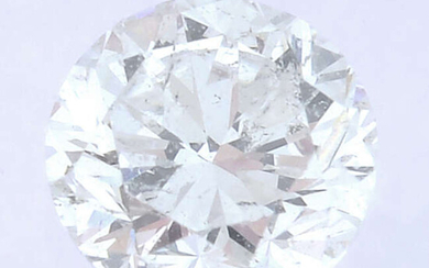 A brilliant cut diamond, weighing 0.37ct. Within IGI security seal