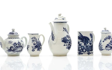 A collection of Worcester blue and white porcelain
