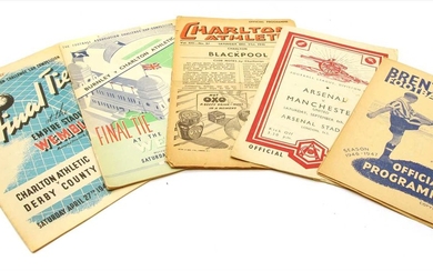 A collection of post war football programmes