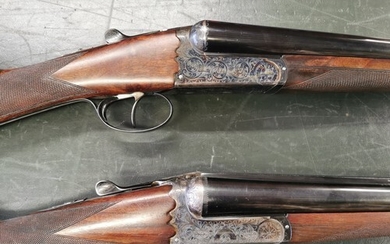 A composed pair of 12 gauge sbs Piotti shotguns. Ser.no.5924...