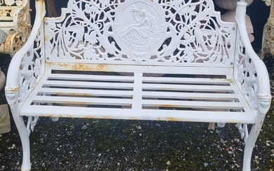 A good cast Iron Bench with classical detail.