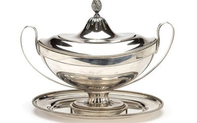 A large Dutch silver tureen in Empire style