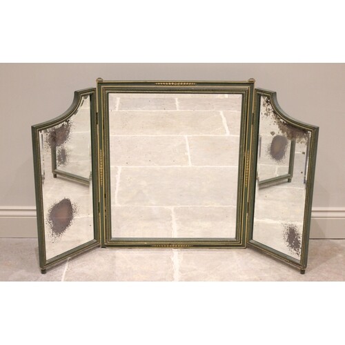 A large French parcel gilt dressing table mirror, 19th centu...