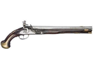 A long German flintlock pistol for cavalry officers, mid-18th century
