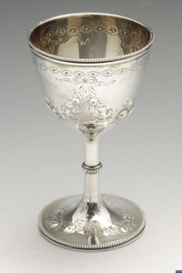 A mid-Victorian silver goblet.